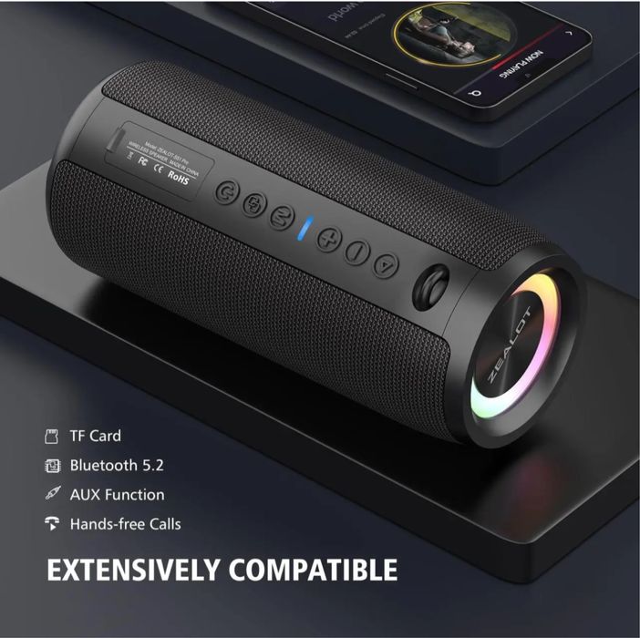 ZEALOT S51 Pro - Портативная Bluetooth колонка 40вт водозахист