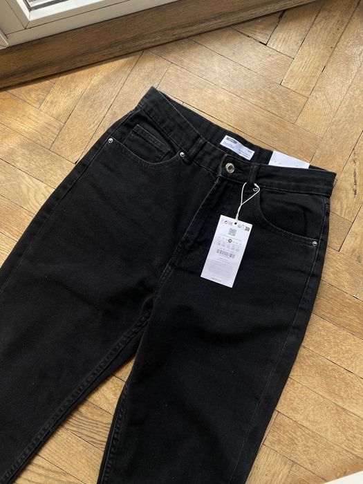 Bershka Mom jeans nowe z metką czarne 38