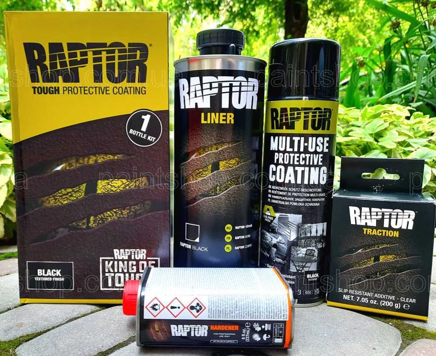 Покриття RAPTOR U-POL: антикор, 2К фарба, TRACTION, набір, авто