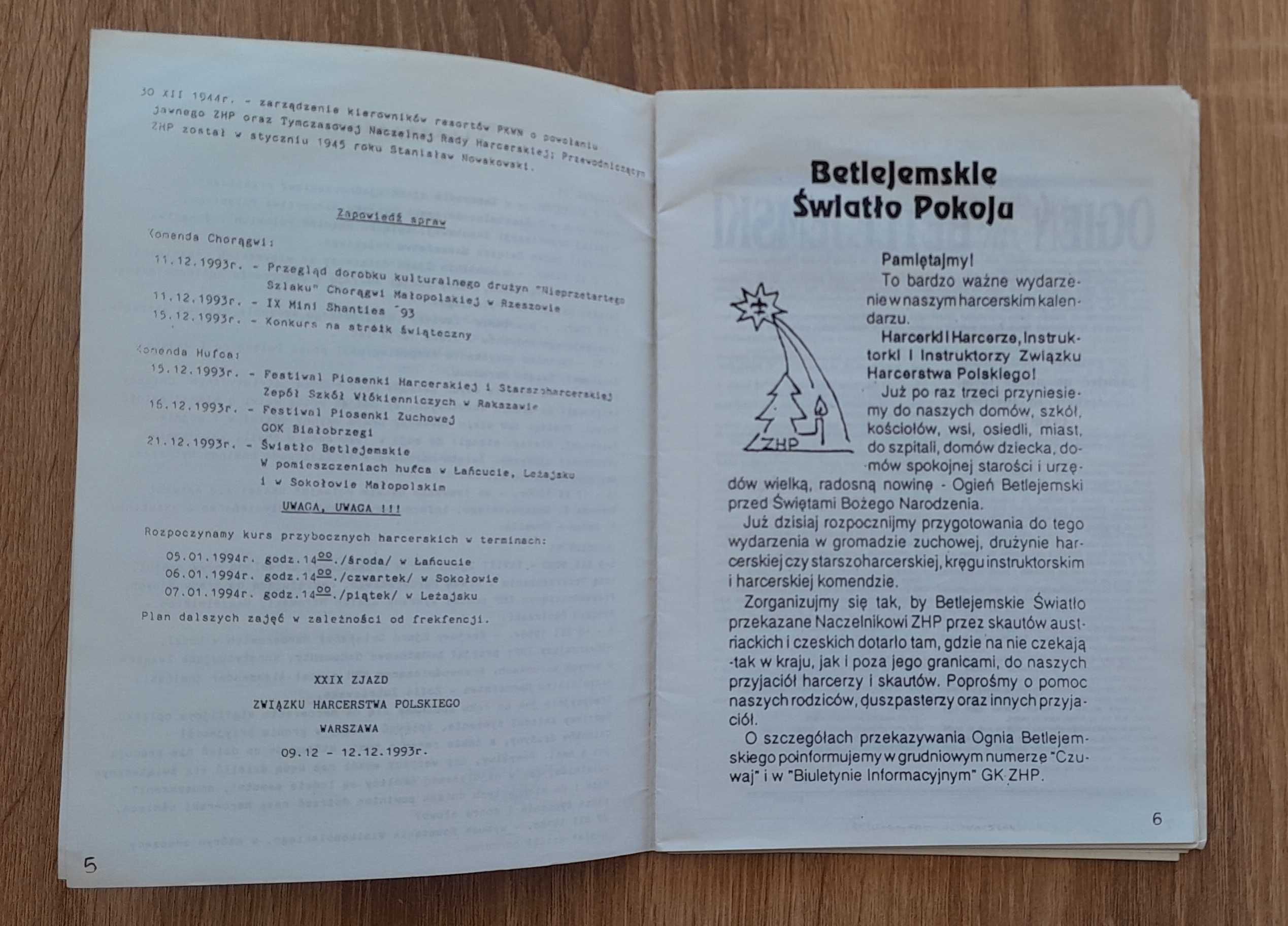 Biuletyn Informacyjny KH ZHP Łańcut z 1993 r.