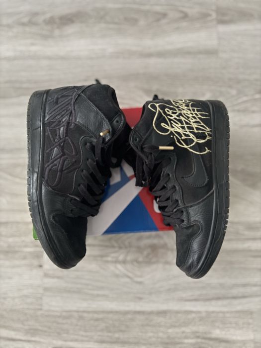 Nike SB Dunk High FAUST Black Gold