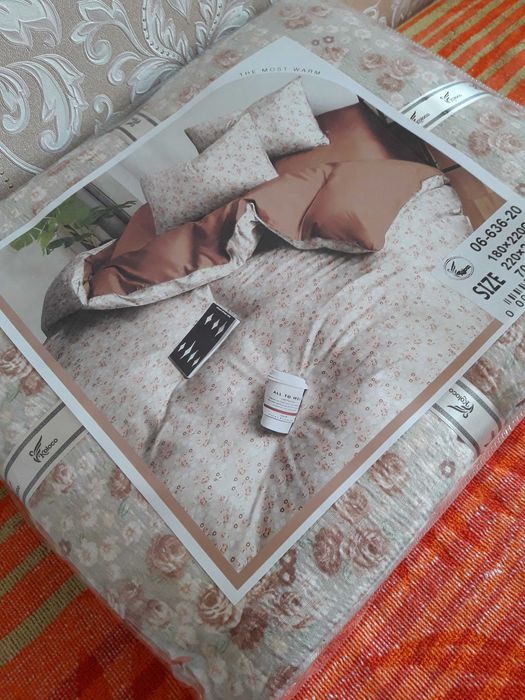 Двоспальна постільна білизна -  Муслін . Гарна якість !