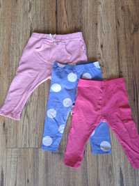 Spodnie, legginsy w rozm.80, 9-12 m-cy