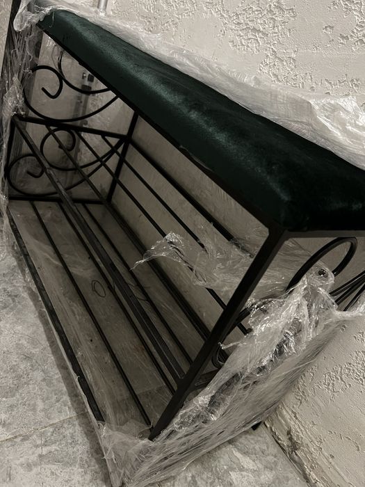 Банкетка 70 см металева тумба для взуття