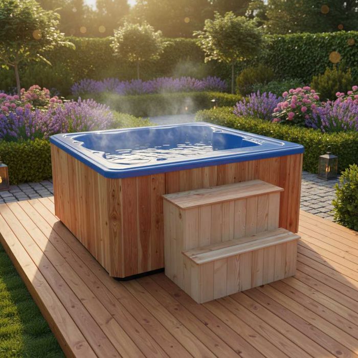 Jacuzzi całoroczne 6 os basen balia masaż pokrywa LED sauna transport