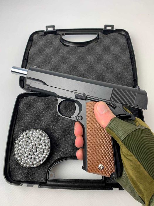 Металевий іграшковий пістолет Colt 1911 Кольт з кобурою залізний дитяч