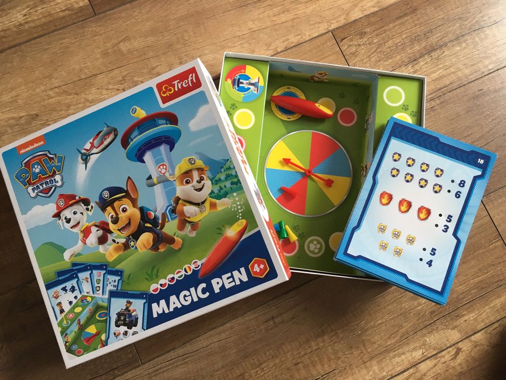 Dwa zestawy Psi patrol magic pen i zestaw 6 w 1 trefl nickelodeon