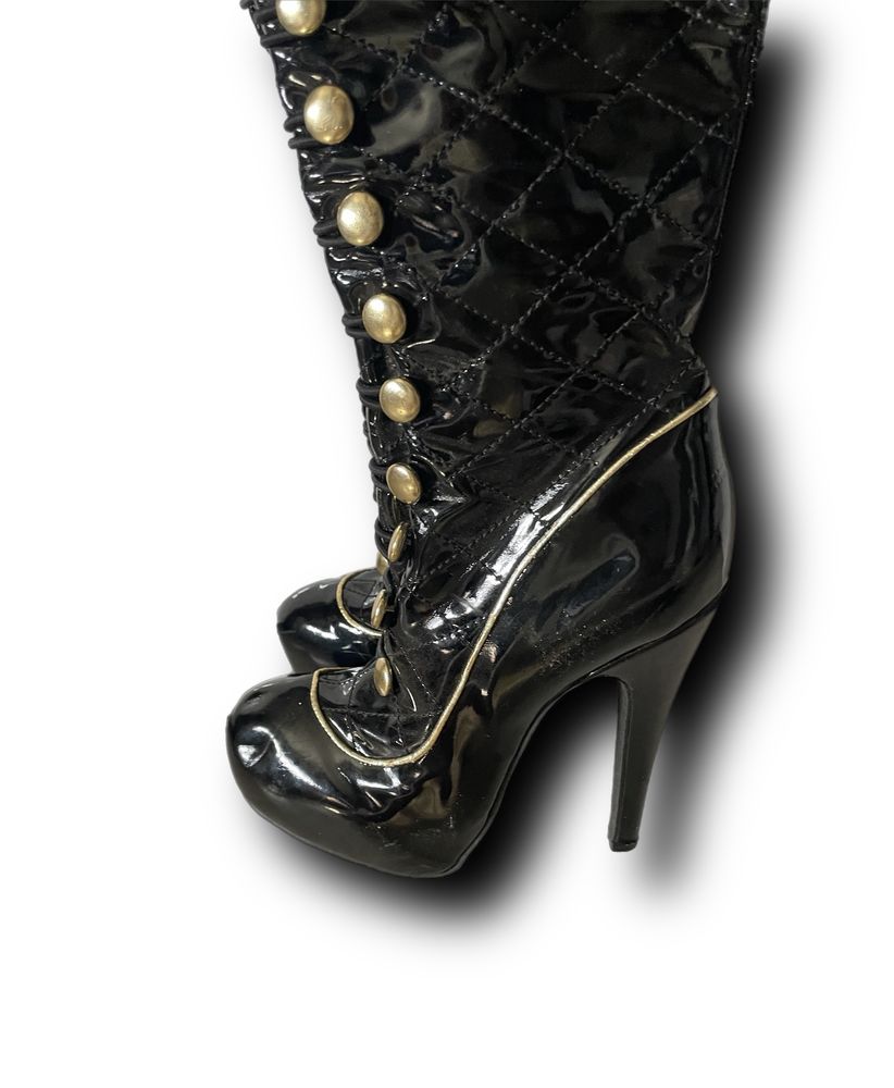 Sylowe kozaki szpilki platforma Leg Avenue Collection USA 38 24,5cm