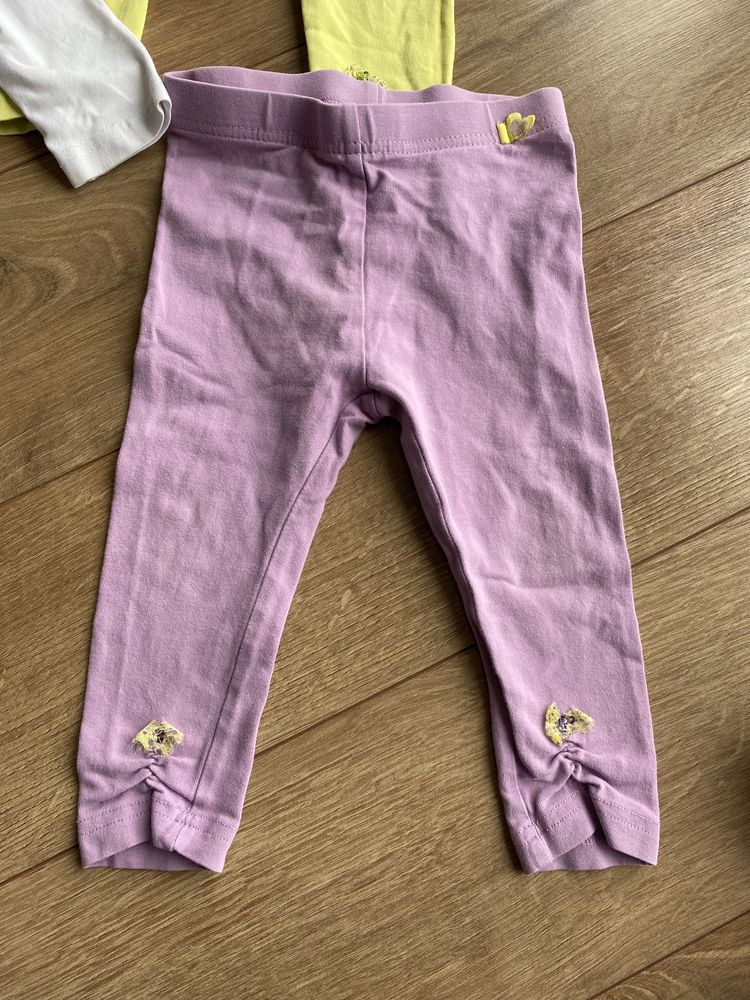 Zestaw ubranek mini paka Coccodrillo legginsy spodnie Body bluzka 80