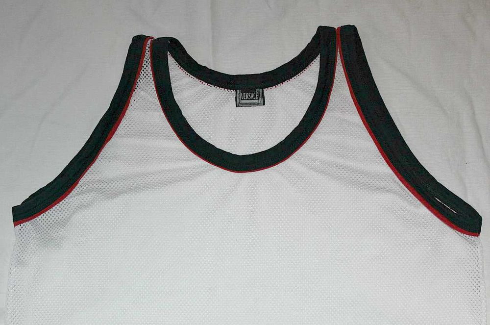 Мужская Белая Майка в Сетку «VERSACE» (SIZE M)