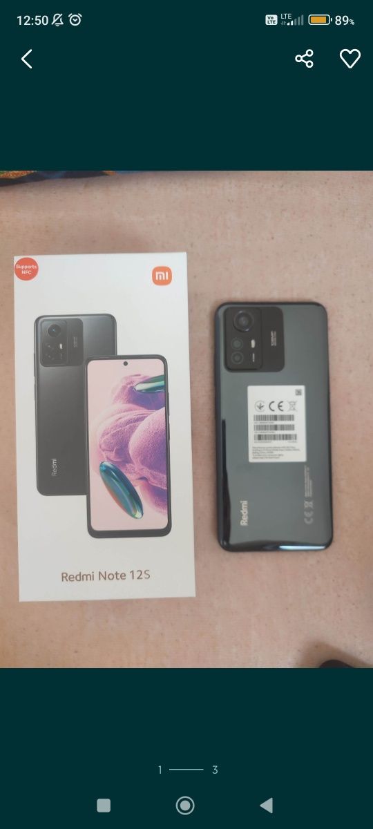 Xiaomi Note 12S 8/256gb