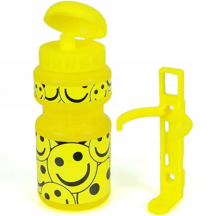 Bidon PRO SMILE 300ml żółty koszyk bidonu rower rowerowy nie śmierdzi!