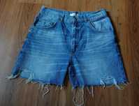 Anine Bing szorty jeansowe damskie 28 przecierane lato Bing Denim nieb