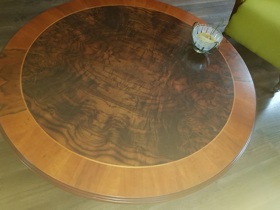 stolik kawowy zabytek drewniany mahoń