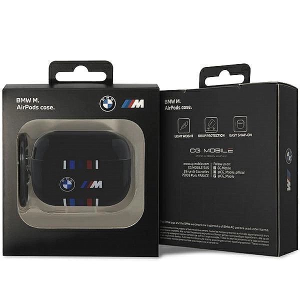 Etui BMW Multiple Colored Lines na AirPods Pro 2 gen - czarne
