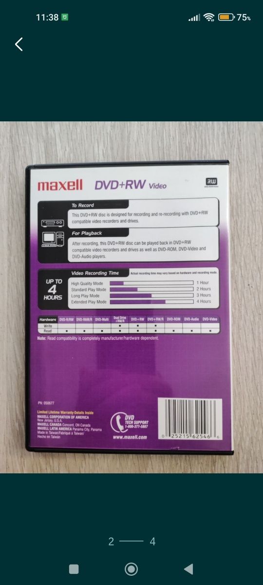 Płyta DVD+RW Video 5 szt. USA