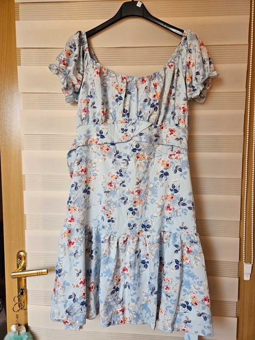 Sukienka boho niebieska