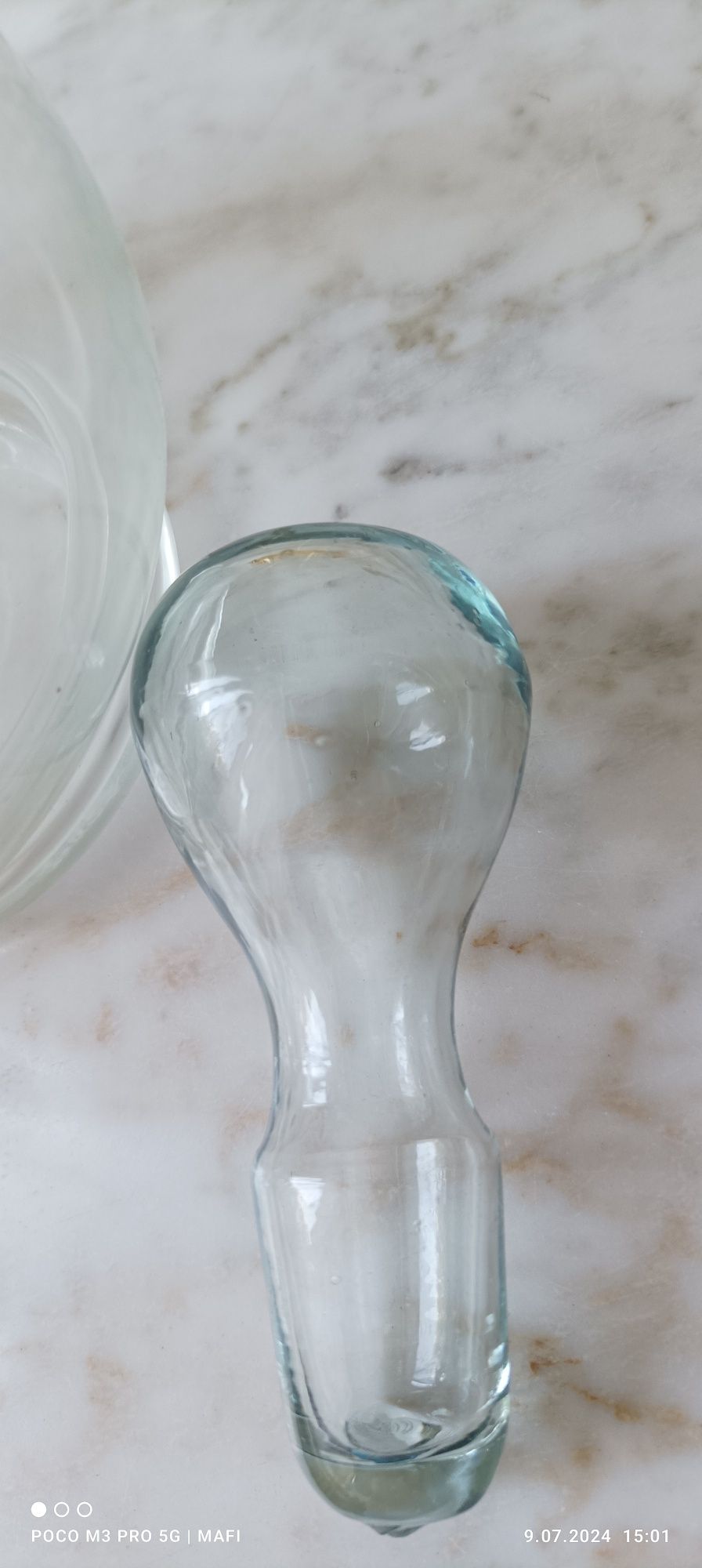 Karafka kryształowa Bohemia 26,5 cm plus korek