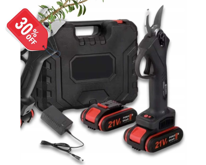 SEKATOR Ogrodowy Akumulatorowy Nożyce Elektryczne XXL (WYPRZEDAŻ -30%)