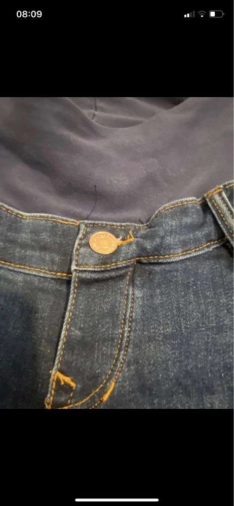 H&M mama rozm S jeansowe dżinsowe ciążowe krótkie spodenki szorty nieb