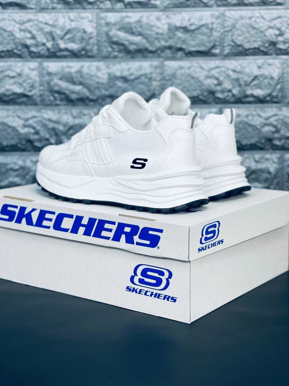 Кросовки женские Skechers Натуральная Кожа красовки Скечерс  ЛЕТО