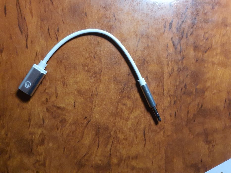 Adapter przejściówka jack 3,5 [męski] - usb c (żeński)