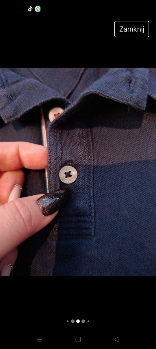 Tommy Hilfiger L polo longsleeve oryginalny