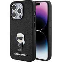 Etui Karl Lagerfeld Ikonik Logo Metal Pin do iPhone 15 Pro - Czarne