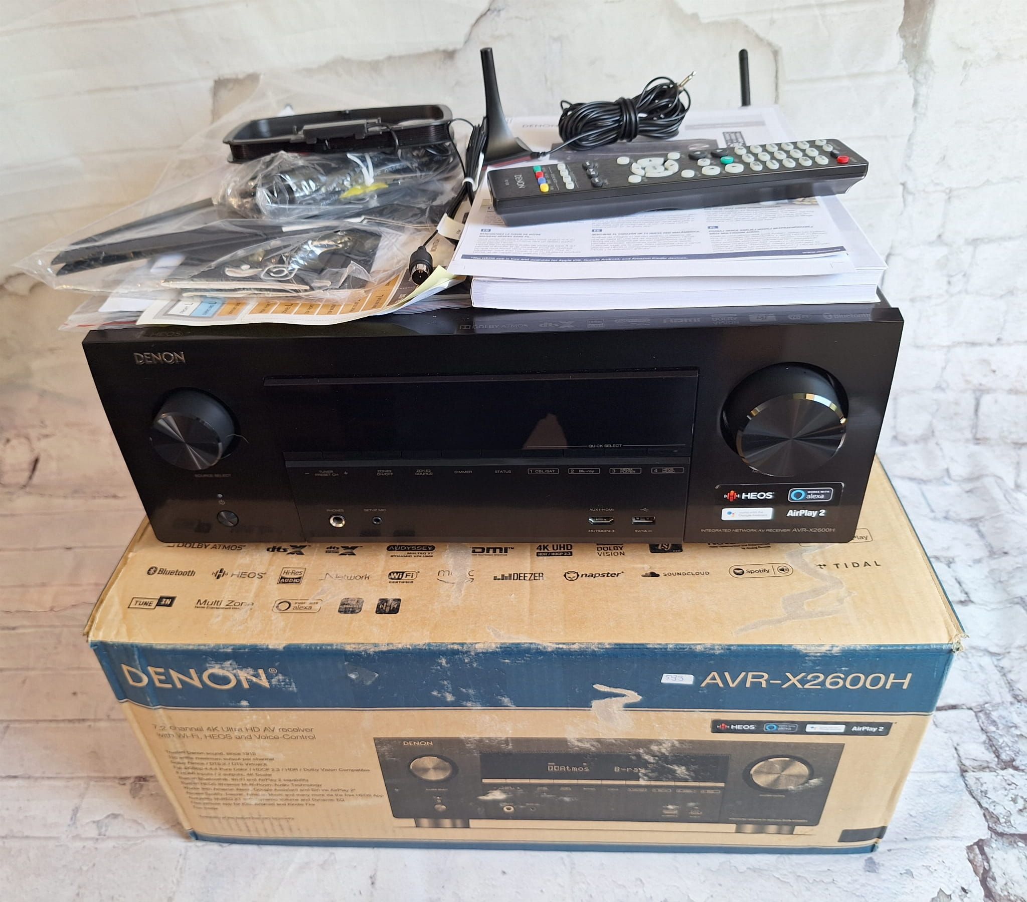 Mocny  Denon AVR-X2600 4K eARC Wi-fi BT Atmos Vision 7.2