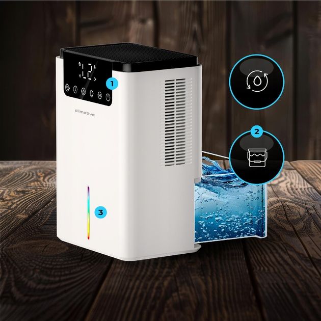 Осушувач повітря Dehumidifier D2. 2л 38 дБ таймер дисплей Білий