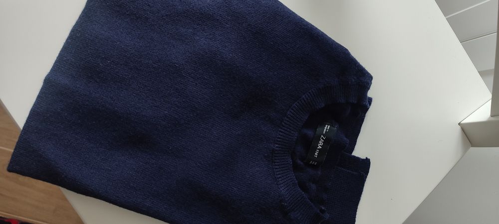 Zara krótki granatowy sweterek S jak XS