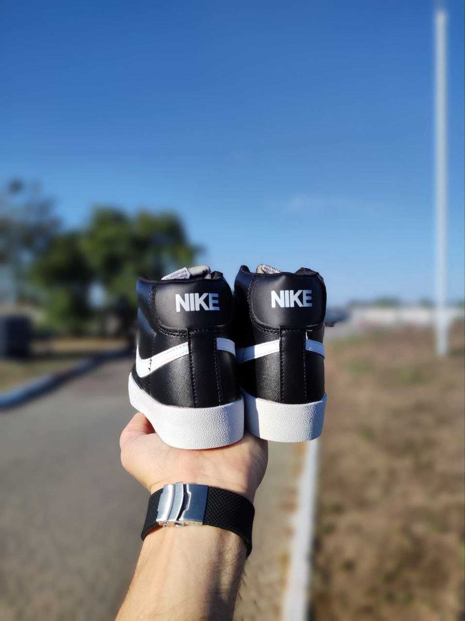 Чоловічі кросівки Nike Blazer чорний з білим 6008 ЗНИЖКА