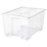 Ikea Samla Pojemnik na kółkach z pokrywką 79x57x43 cm/130 l