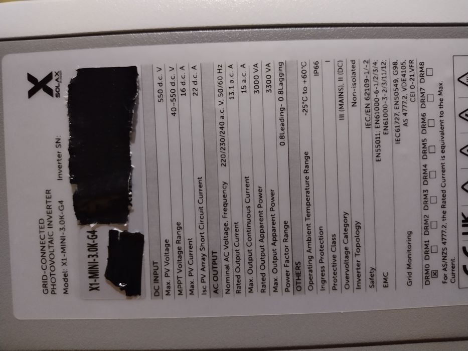 Inversor SOLAX X1-MINI-3.0K-G4