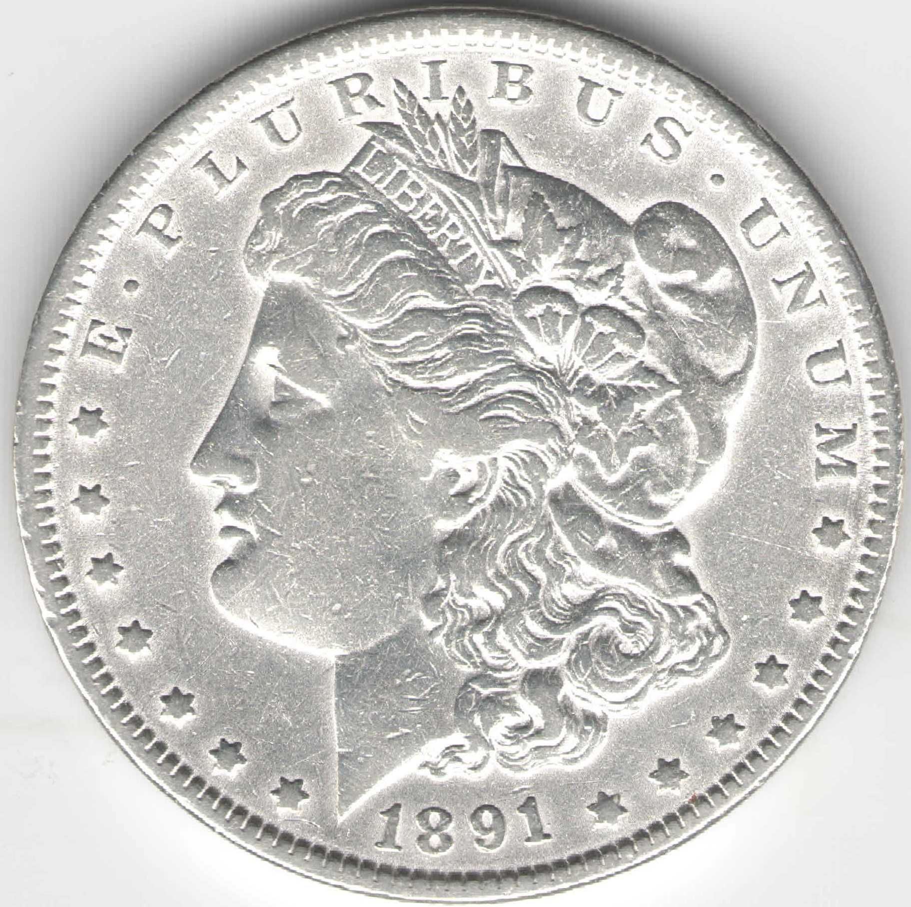 США 1 доллар 1891 Доллар Моргана Morgan Dollar Серебро