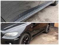 Алюминиевые пороги БМВ Х6 Е71 Алюмінієві підножки BMW X6 E71 порог