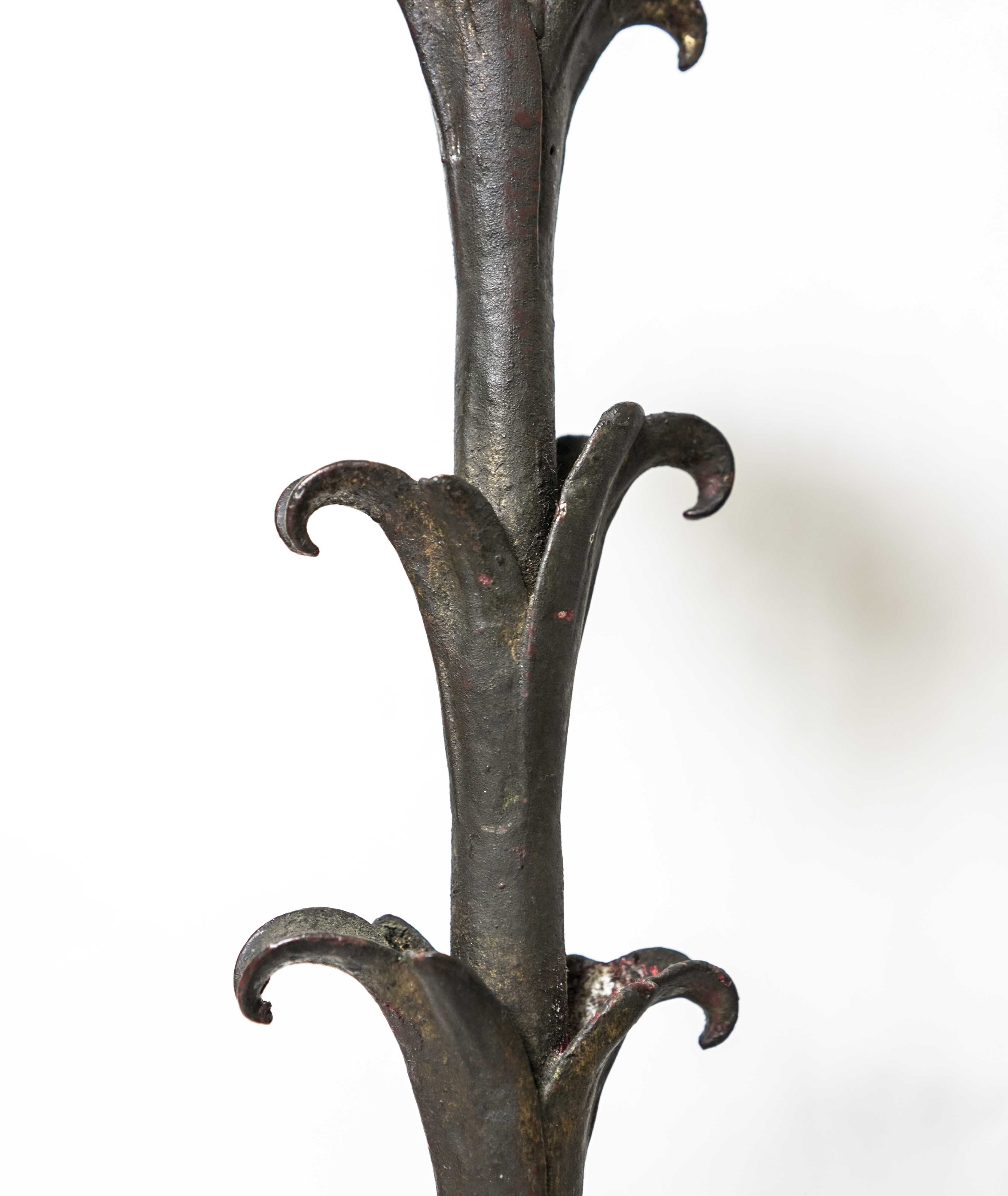 Castiçal Candelabro Antigo Clássico (2x) Ferro fundido (54cm alt)