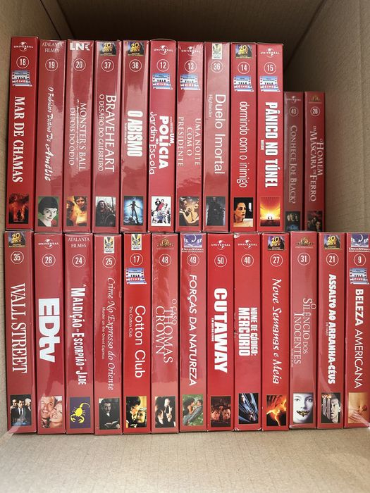 Coleção de filmes de video em excelente estado.