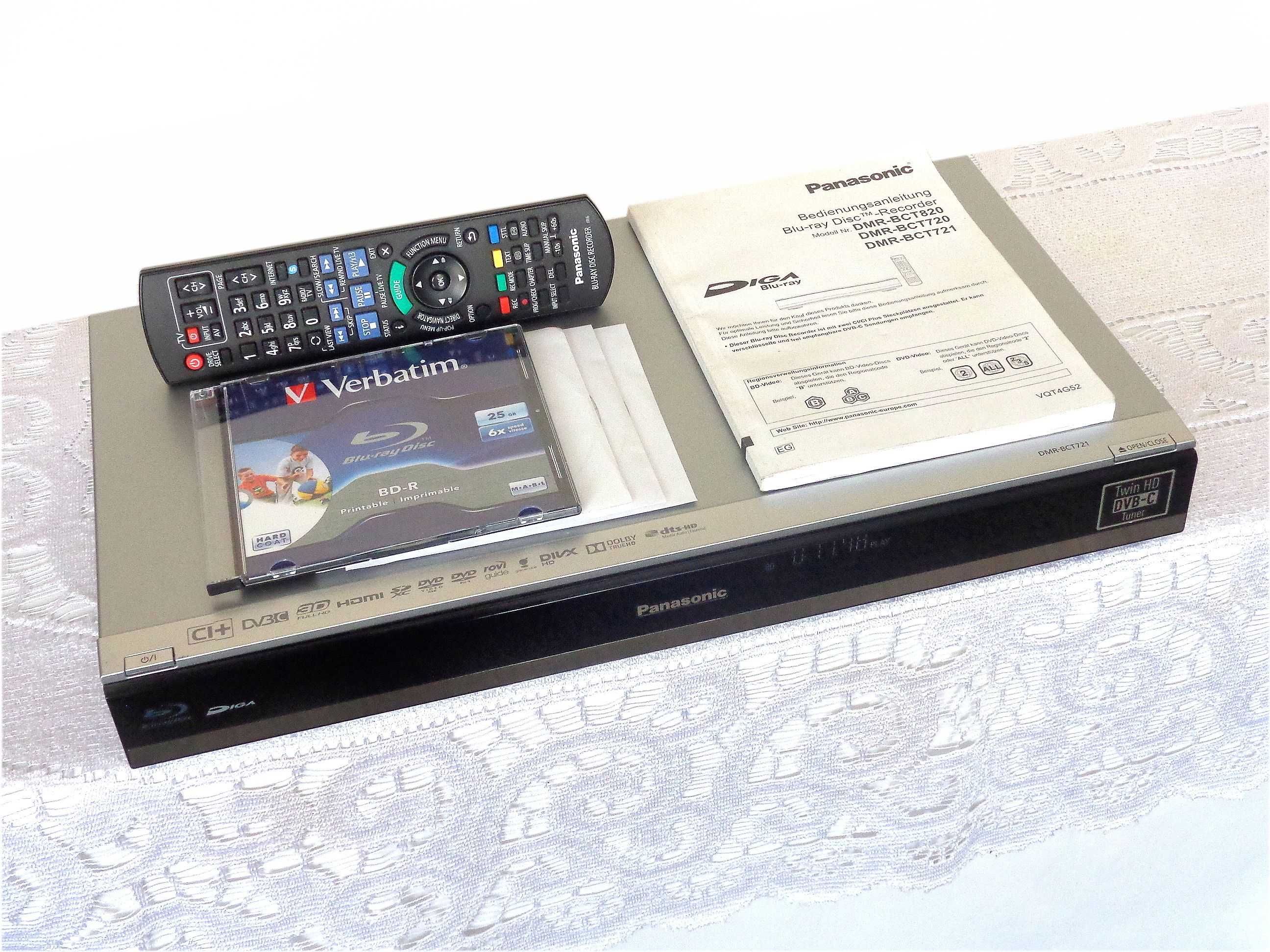 PANASONIC Nagrywarka DVD Blu-Ray 3D USB HDMI 500GB