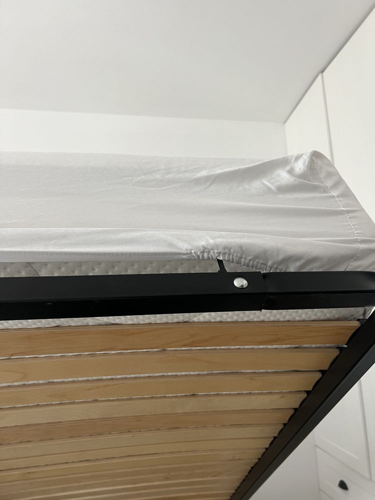 Łóżko senpo 160x200 tapicerowane szare BEZ MATERACA