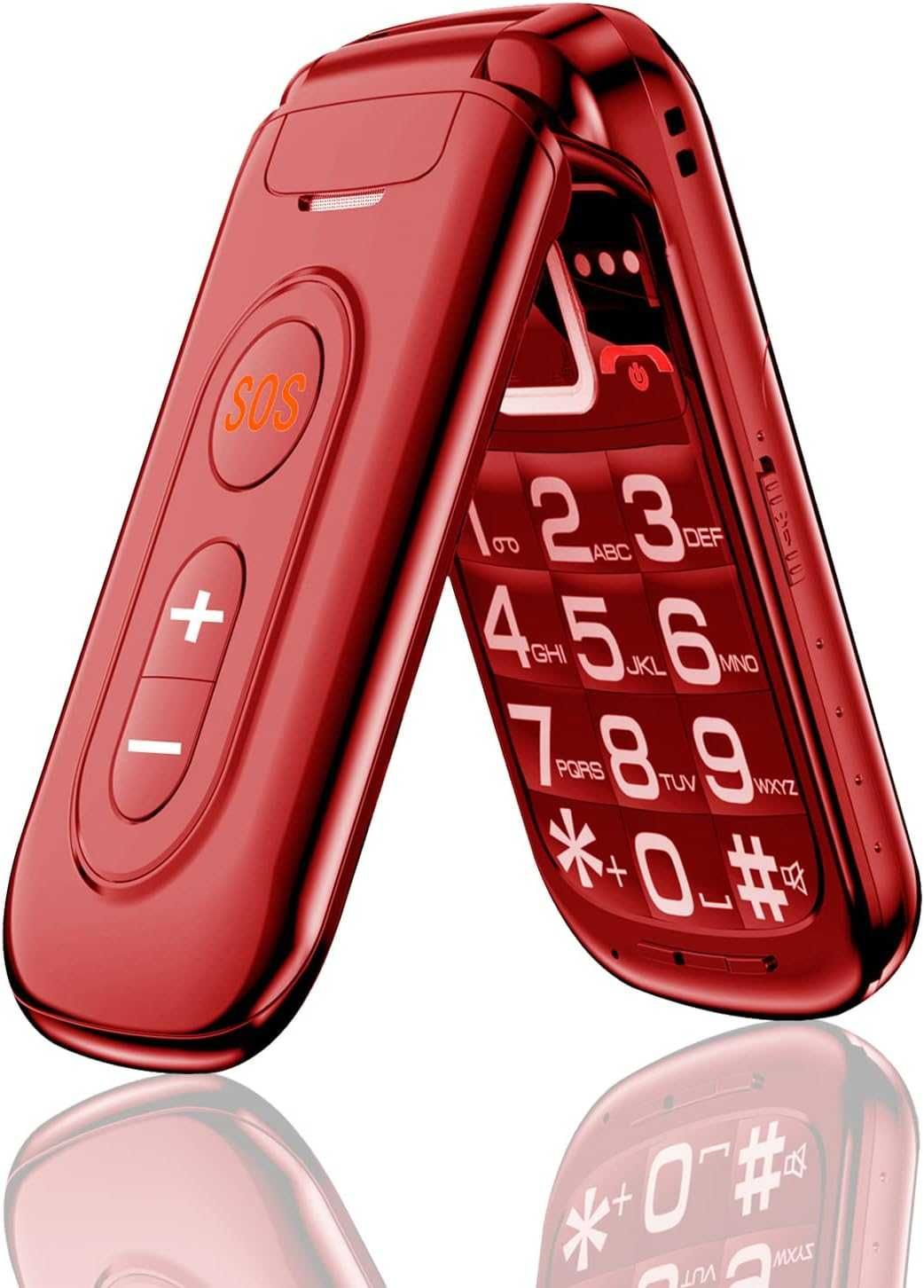 Telefon komórkowy dla seniorów bez umowy, z klapką GSM, przycisk SOS