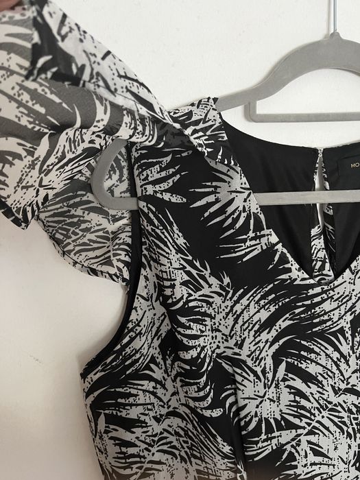 Vestido midi preto e branco Modalfa XL