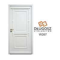Drzwi Zewnętrzne białe klasyczne retro stylowe vintage warkocze GOTOWE