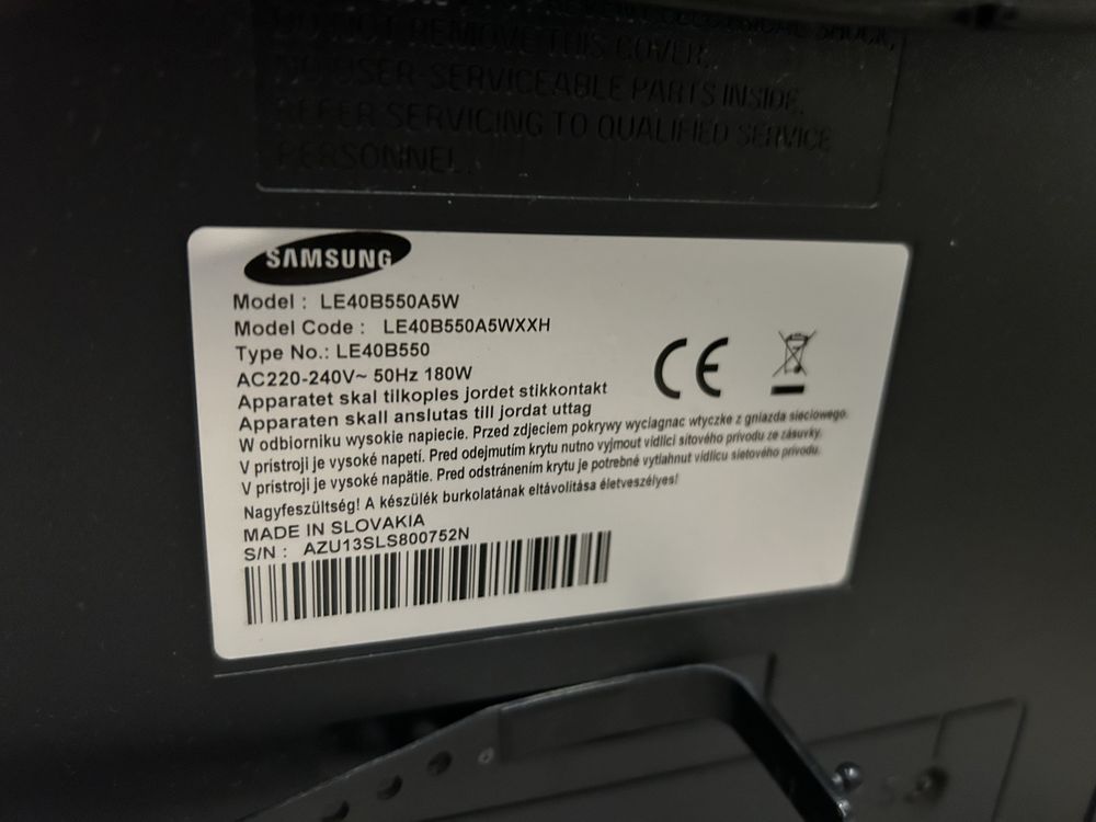 Sprzedam telewizor Samsung LE40B550A5W