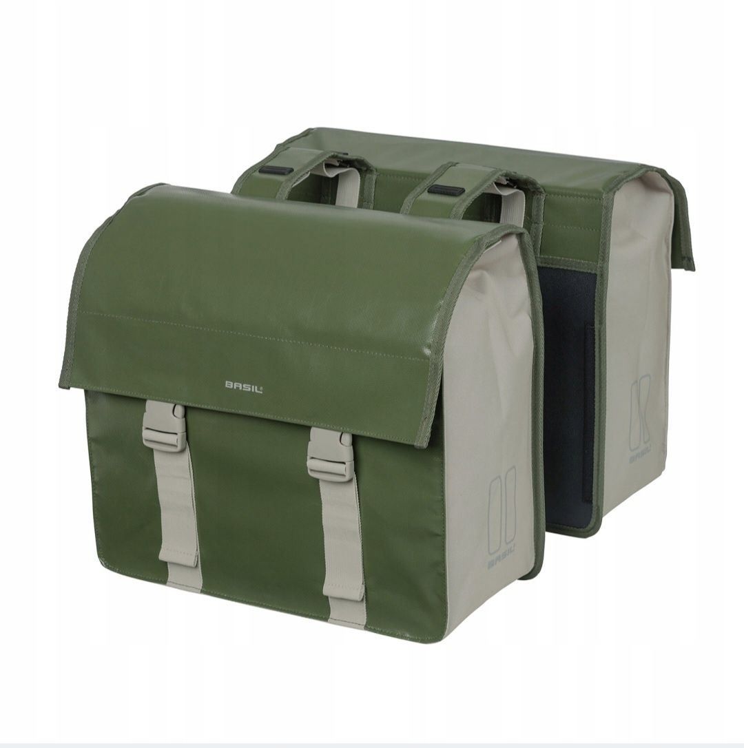 Sakwy rowerowe Basil Urban Load Double Bag 53 l green/sand