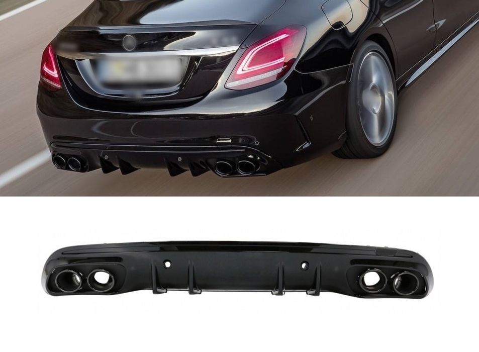 Диффузор С43 Mercedes C-class W205 AMG насадки накладка рестайлинг