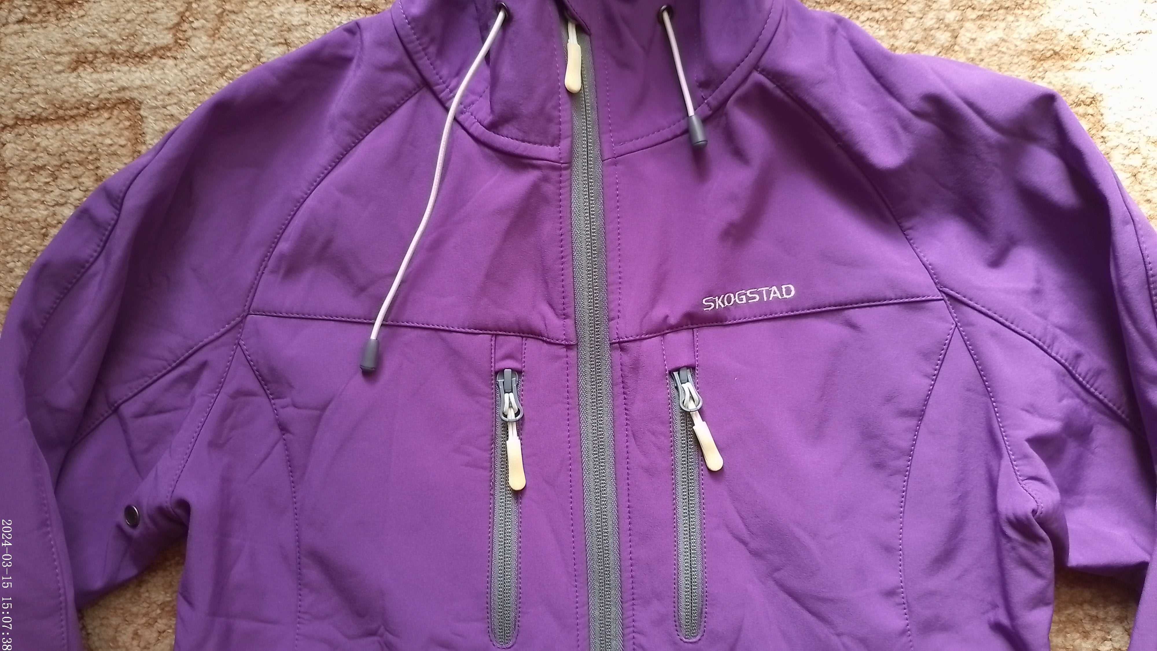 Kurtka Trekkingowa Soft Shell Skogstad Damska fioletowa 36