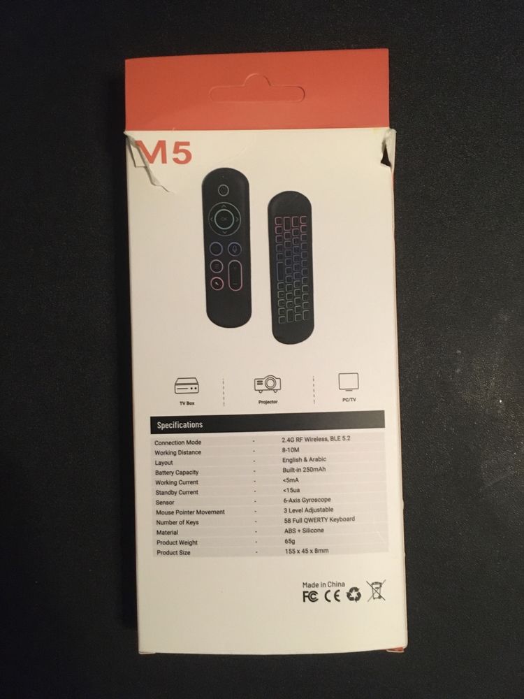 Airmouse mysz powietrzna z klawiaturą podświetlenie