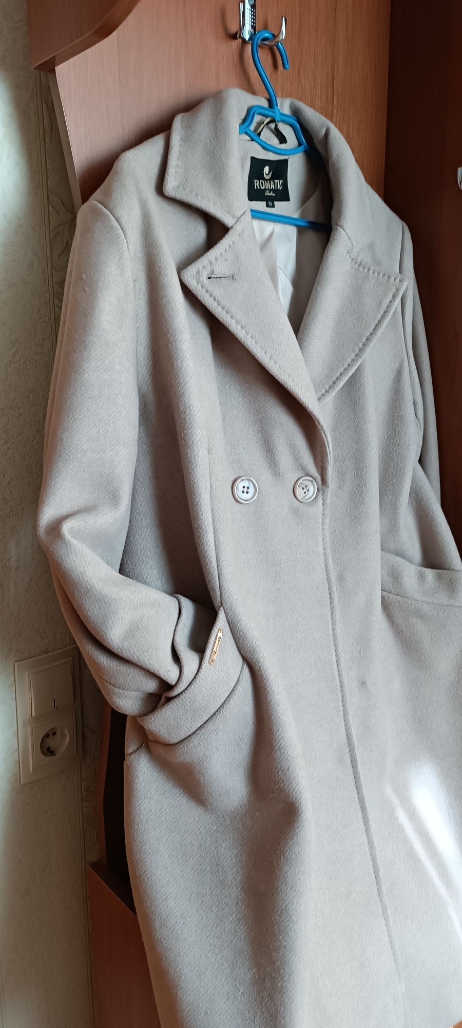 Кашемірове тканинне пальто осінь 56