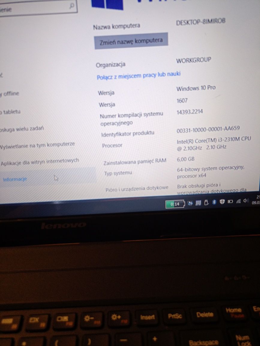 Lenovo b570e i3 2,1ghz 6gb ram 320 hdd win 10 szybki model bat